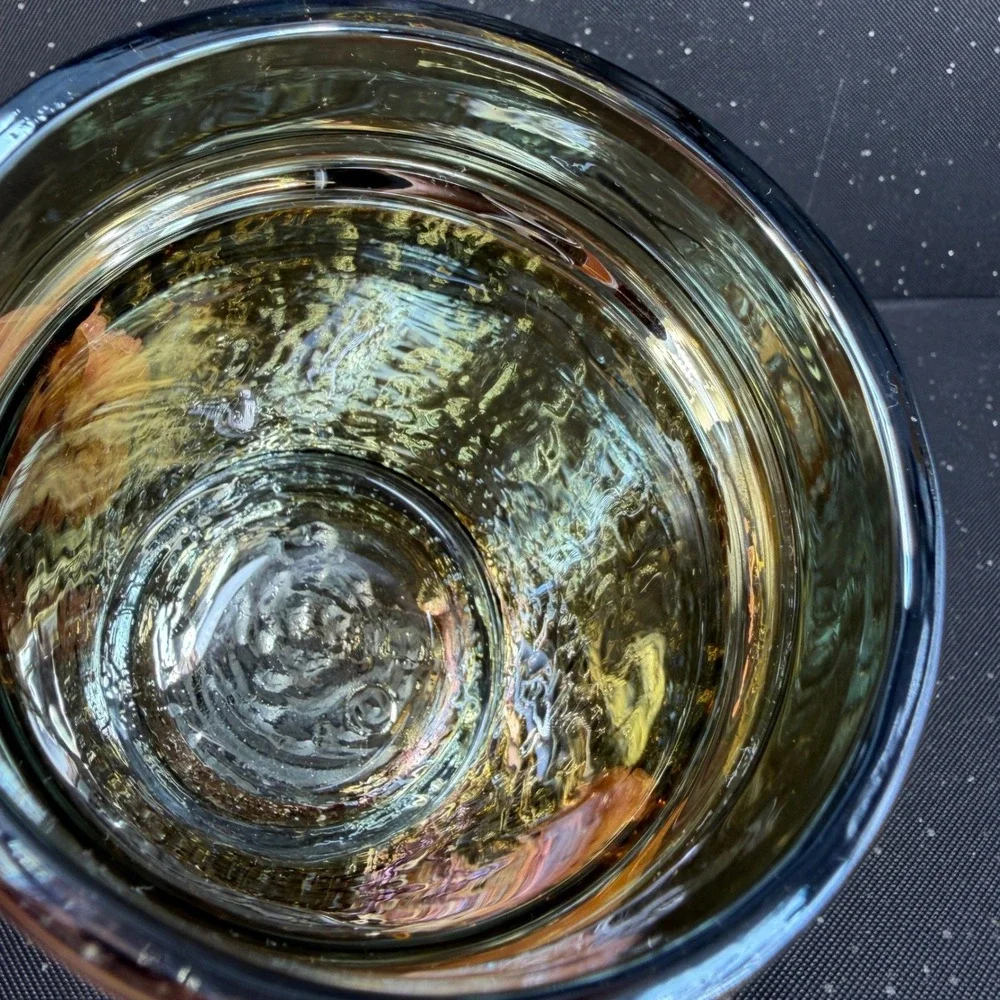 Anthropologie Mercury Glass Votive Candle Holder Gold Silver Metallic 4x4 Pot